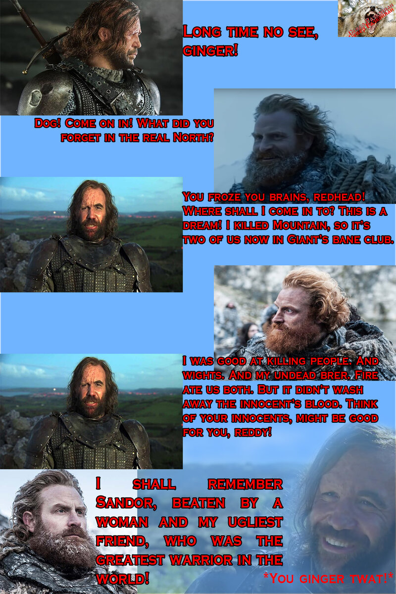 The Hound bids farewell to Tormund.