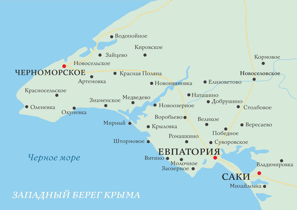 Карта крыма санатории