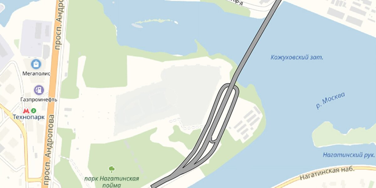 Новый мост через москву реку на карте