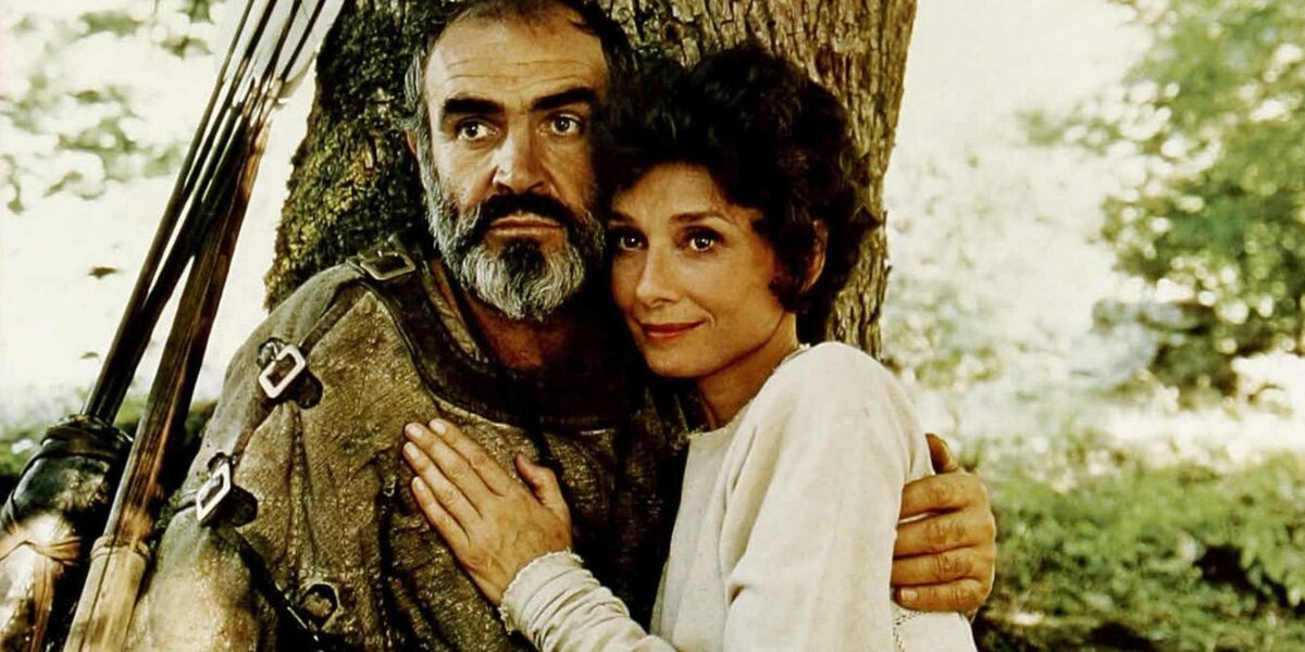 Шон Коннери и Одри Хэпберн в фильме "Робин и Мэриан" (1976)