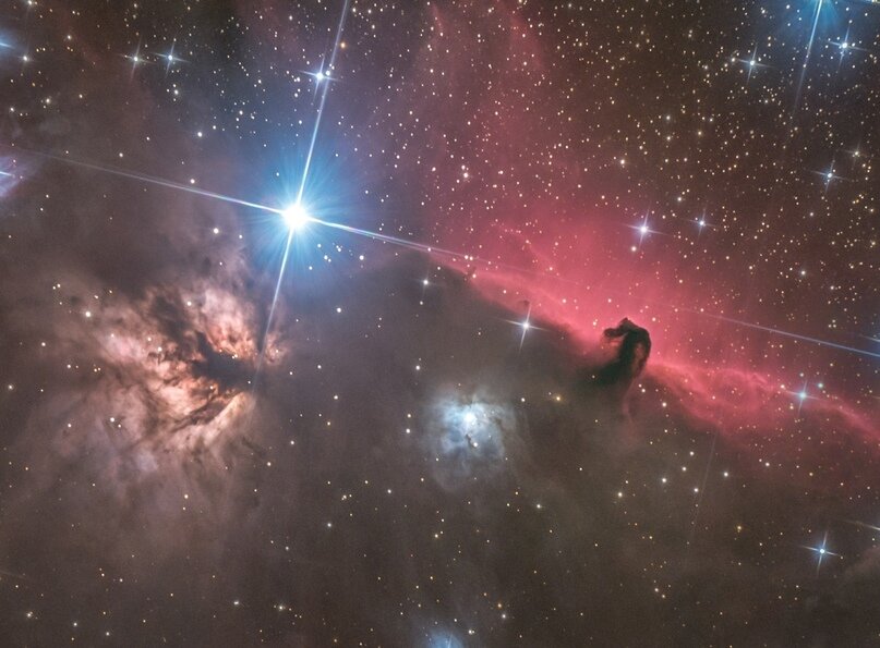 IC 434, HORSEHEAD NEBULA, FLAME NEBULA. Фото — Алексей Черенков