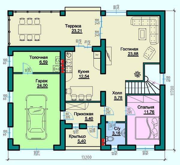 Проект первого этажа (источник фото: Яндекс.Картинки)