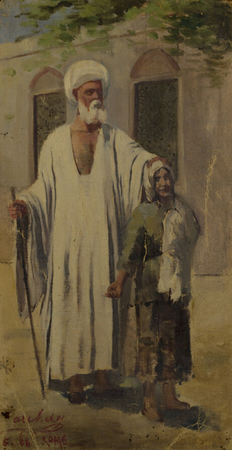 "Фигуры женщины и феллаха" 1888 Аршак Фетвачян