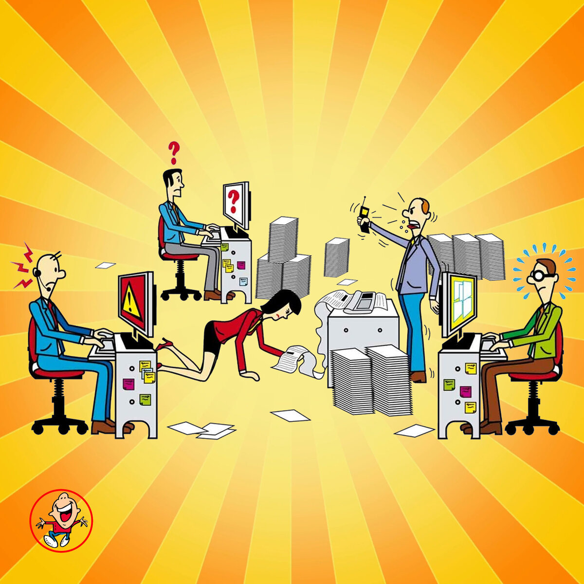 Анекдоты про офис, работа, Юмор, Шутки, Позитив, Сатира, До слез, Прикол, Новые, Ха