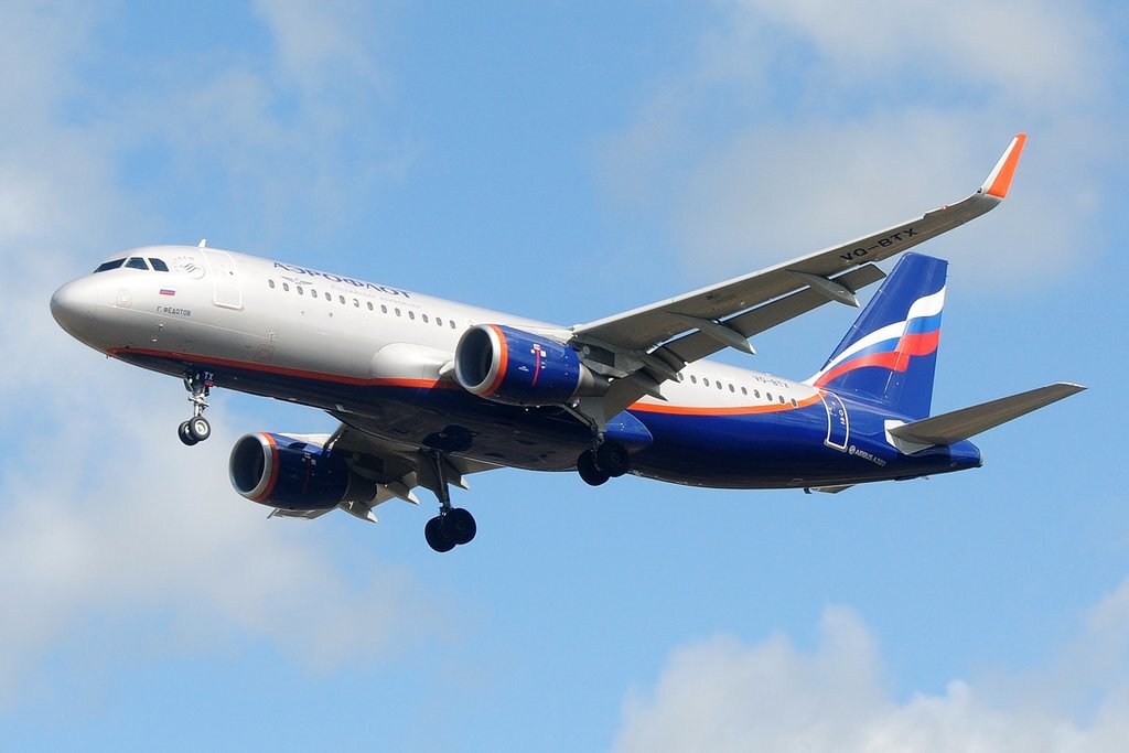 737 Аэрофлота снова не летают в Омск. Довольствуемся "арбузами". VQ-BTX - Airbus A320-214(WL) - Aeroflot - Russian Airlines "Г. Федотов"

