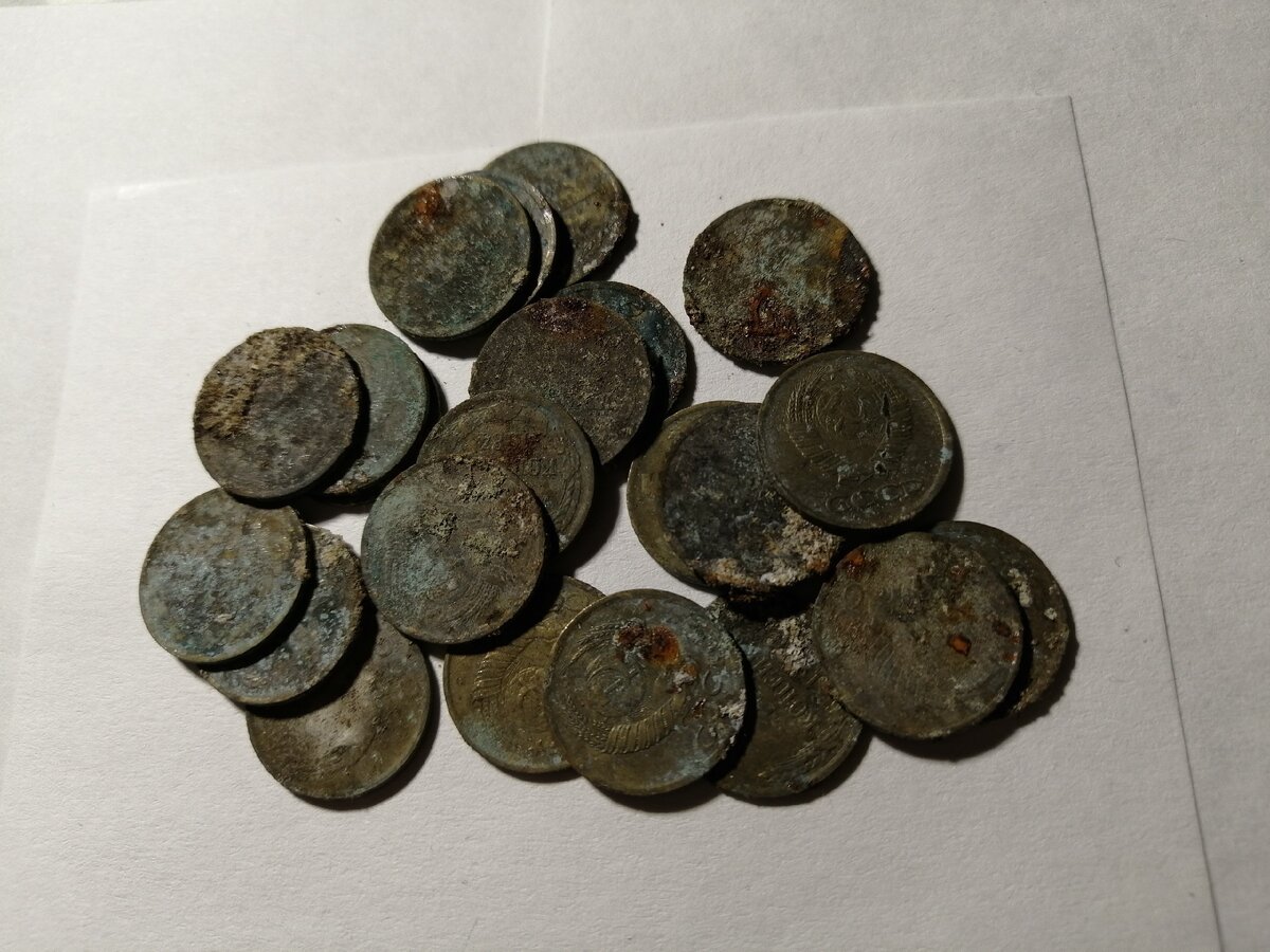 Грязные монетки времён СССР 