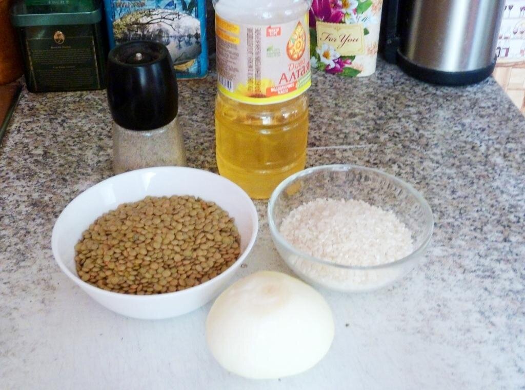 Веганские котлеты из чечевицы.