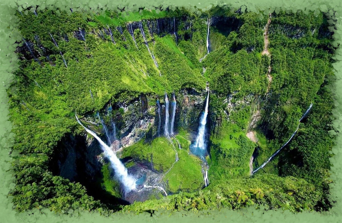 Водопады на острове Реюньон 