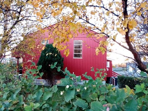 Вот так это выглядело и выглядит с дороги. 