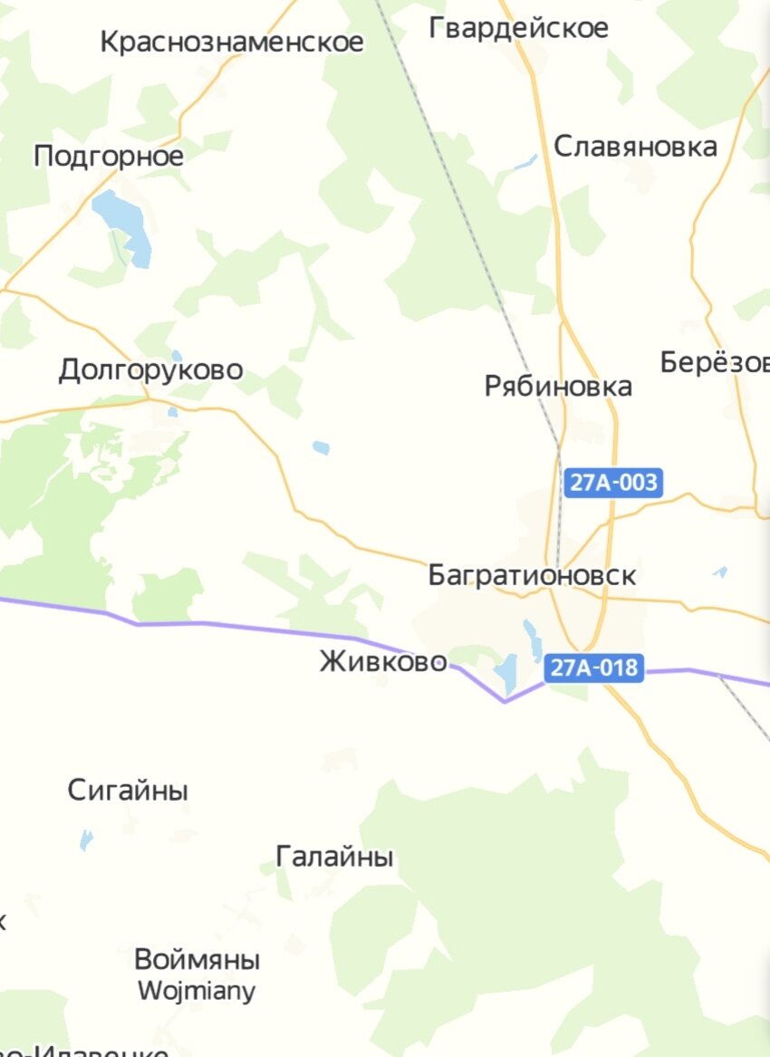 Карта Багратионовского района