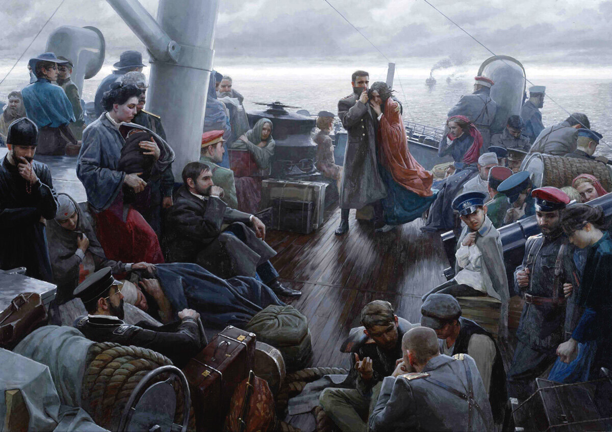 Картина "Белая Россия. Исход", автор Дмитрий Белюкин. 