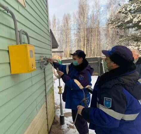 Подвод газа в деревне Башарино 