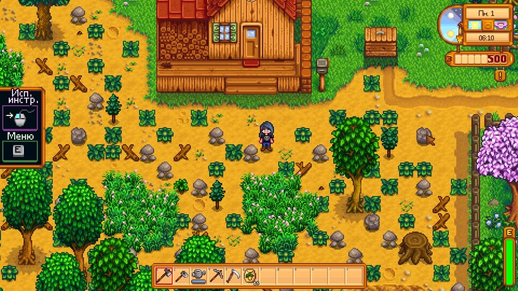 Первый день в компьютерной игре Стардью Валлей