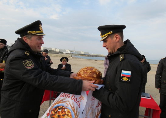 Встреча корабля в Севастополе / Фото: Пресс-служба Южного военного округа