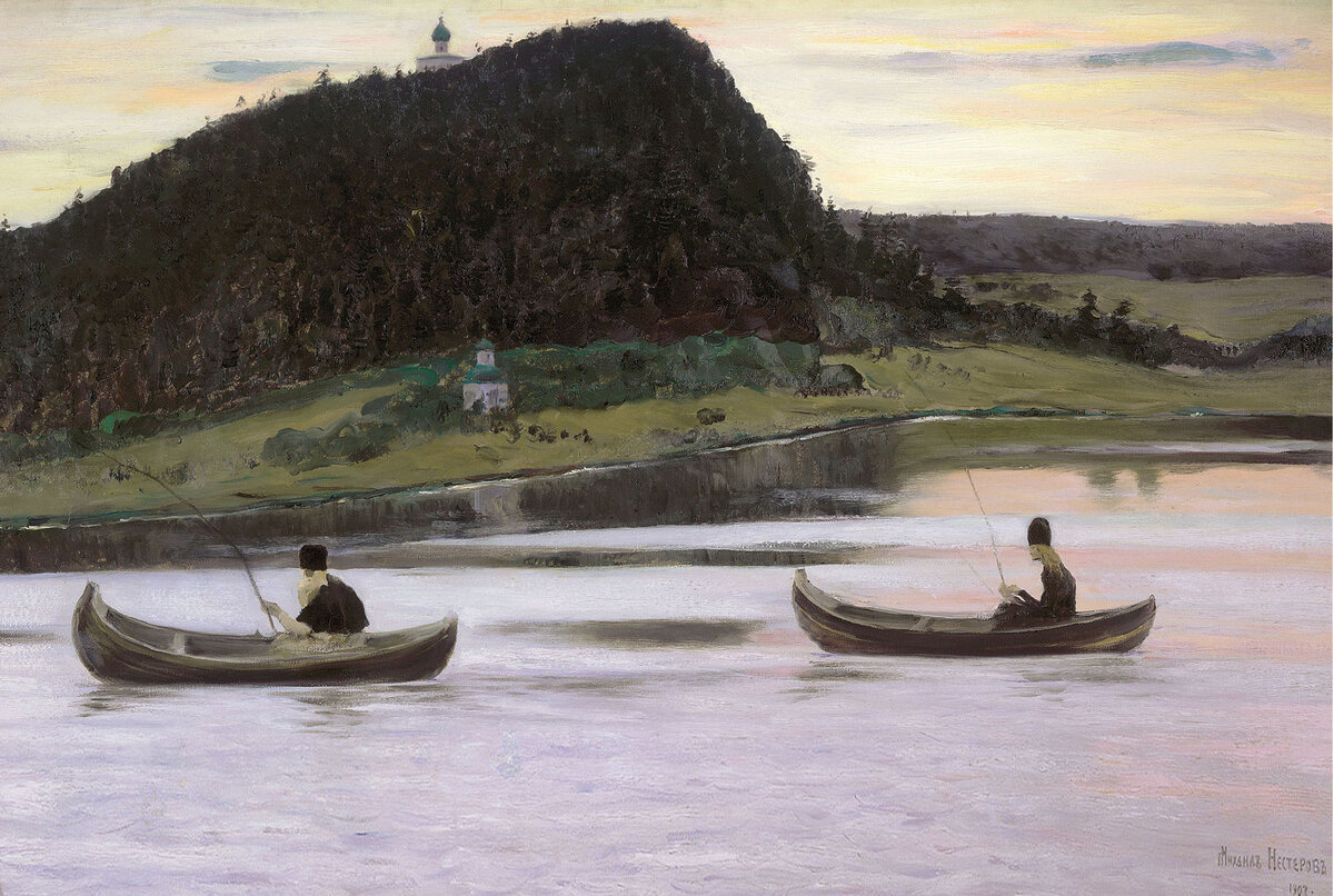 Нестеров М. В. «Молчание». 1903 год. ( Церковь Вознесения на Секирной горе).