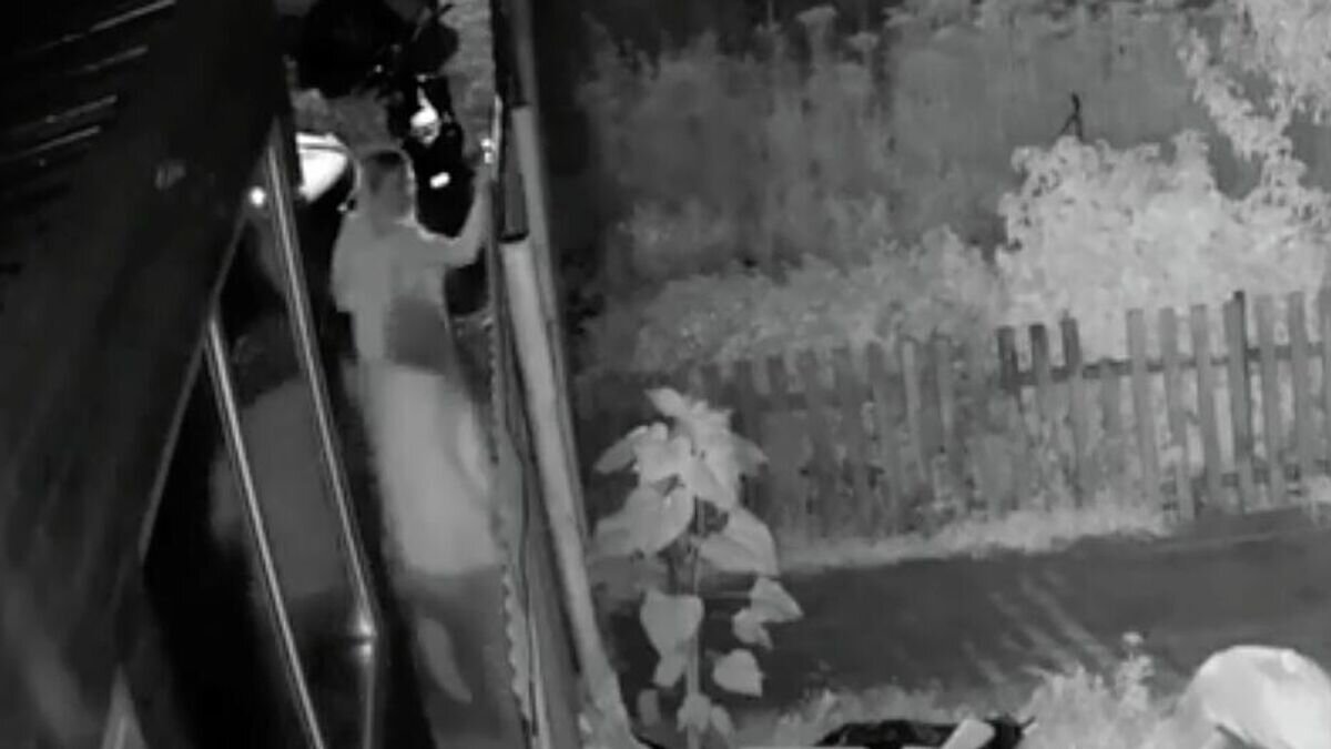    Кадр записи камеры видеонаблюдения, на которую попал момент нападения на Дину Махиянову© Администрация Белорецкого района