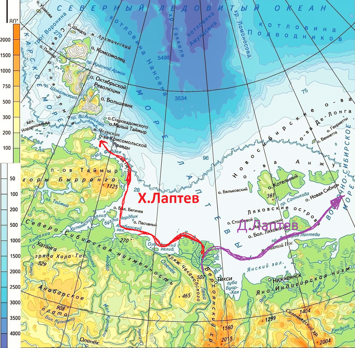 Пролив лаптева на карте россии. Россия Великая Северная экспе.