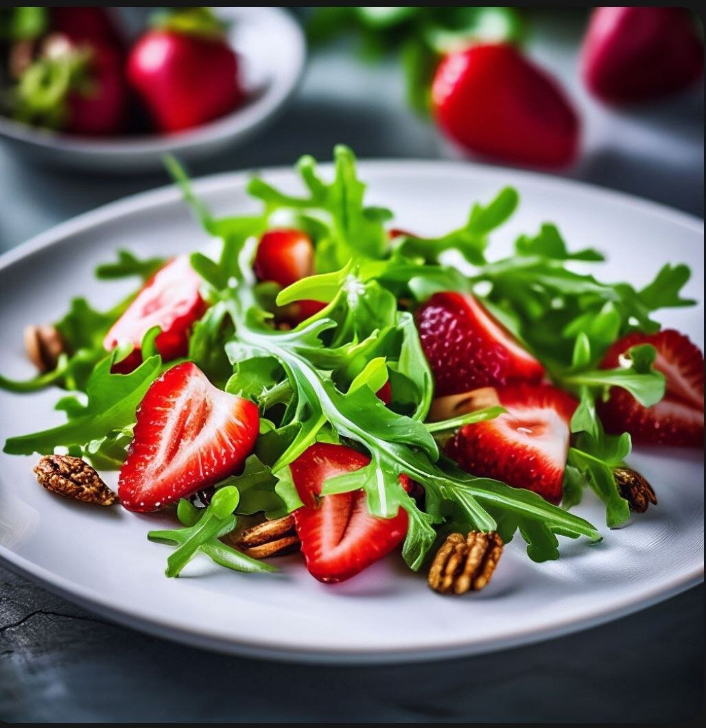 Летний салат с клубникой