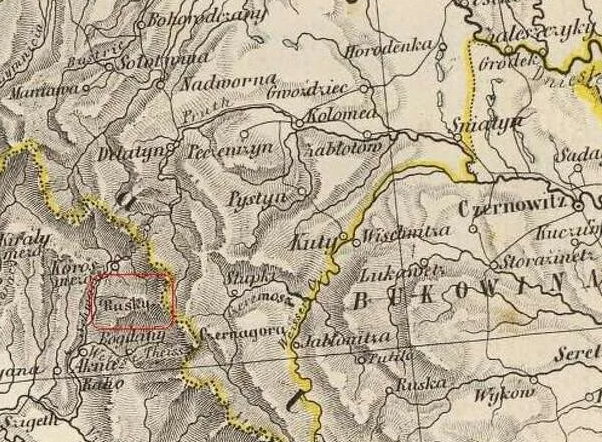 Источник: Карта Австрийской империи, издания 1861-го года. Имеется и 1912-го года и других годов.