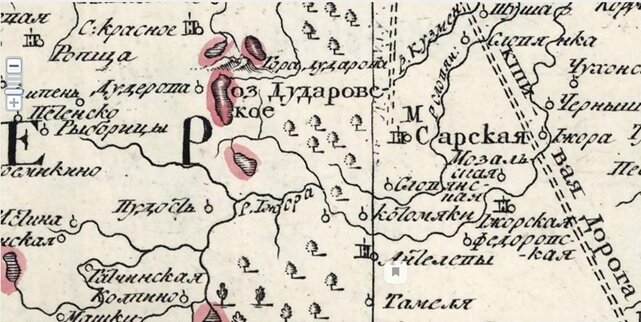 Топографическая карта, выполненной шведским топографом Э. Белингом