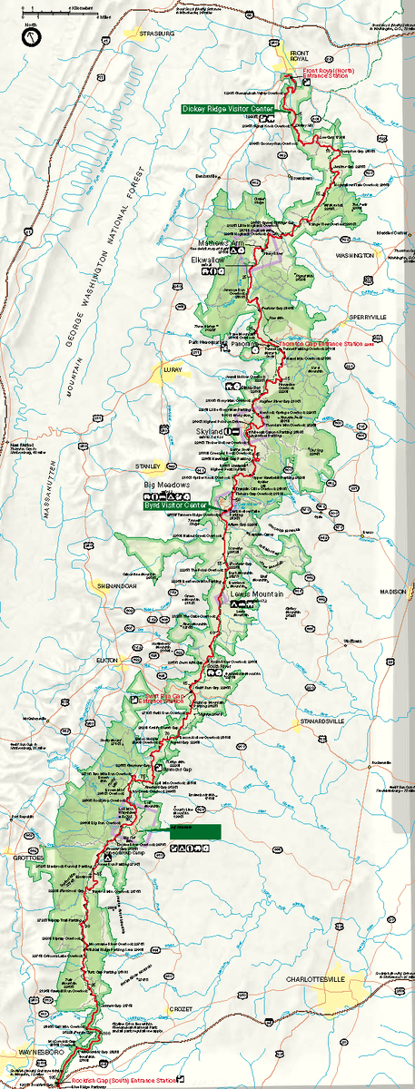 Shenandoah National Park maps