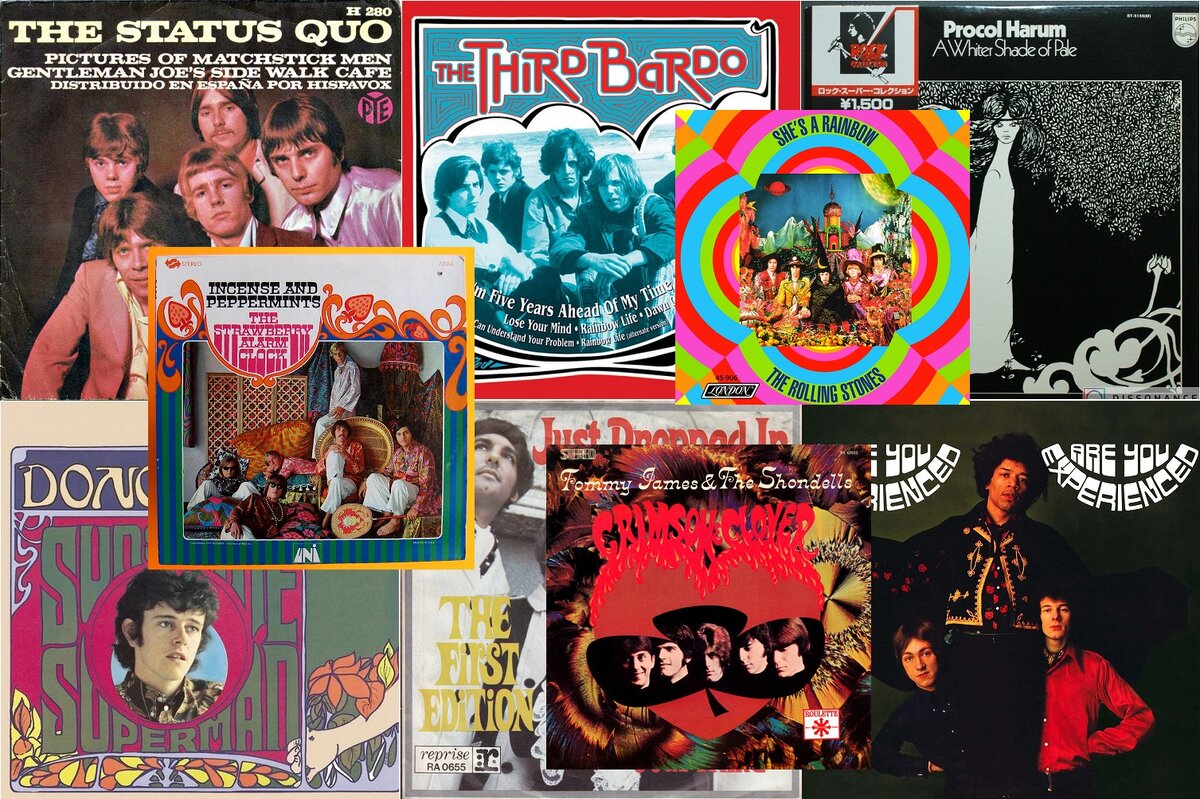 Status Quo, The Third Bardo,  Procol Harum, The Jimi Hendrix Experience, Kenny Rogers & The First Edition, Donovan, Strawberry Alarm Clock, Tommy James and the Shondells, The Rolling Stones
