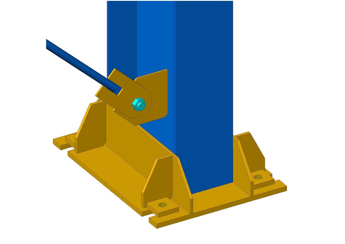 Узел крепления колонн