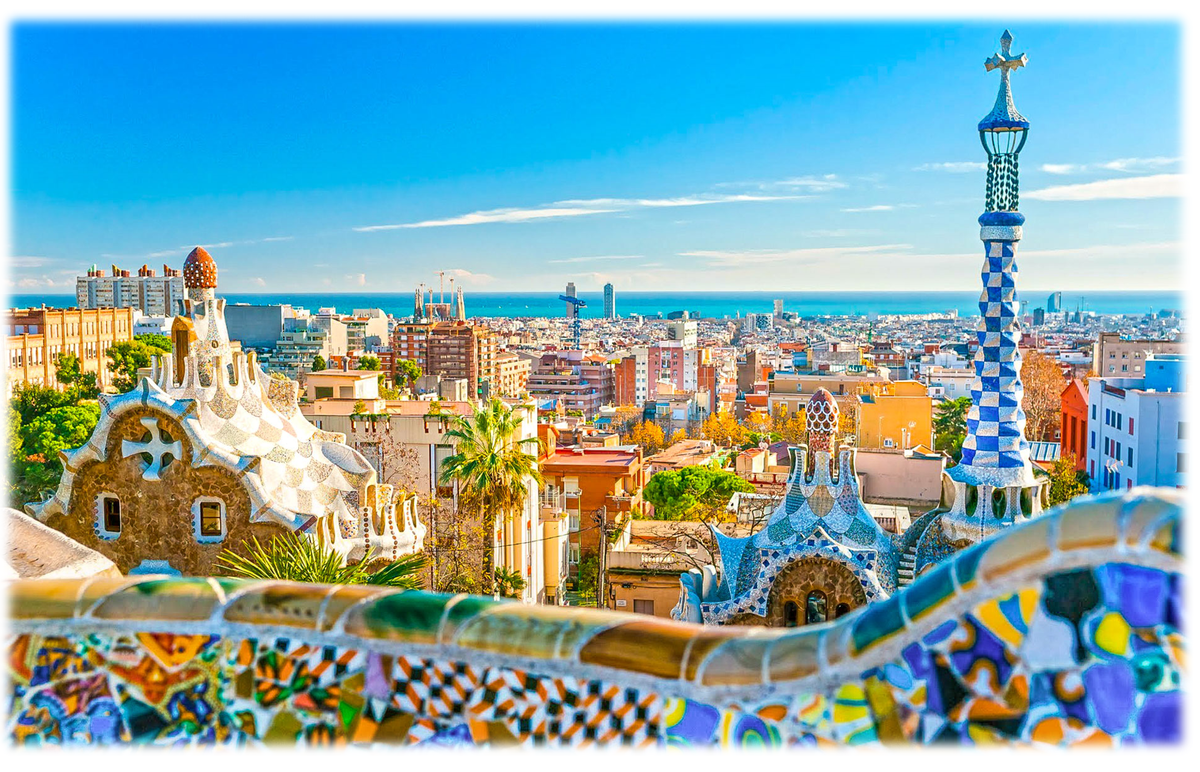                                                                Вид на Барселону из Парка Гуэль