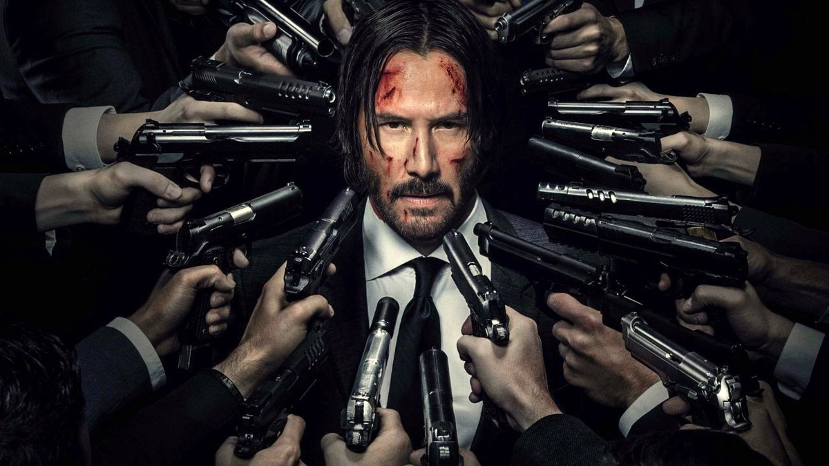 John Wick 2 poster. Джон уик 2 узбек тилида кино. Джон уик Постер с пистолетами. Киану Ривз Джон уик.