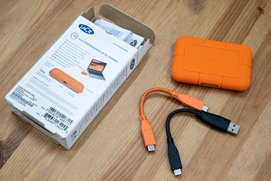 Комплект поставки LaCie RUGGED SSD
