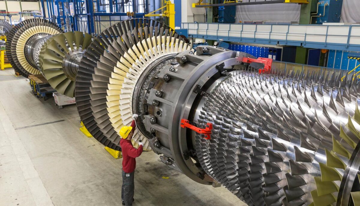 Фото газовой турбины из открытого источника