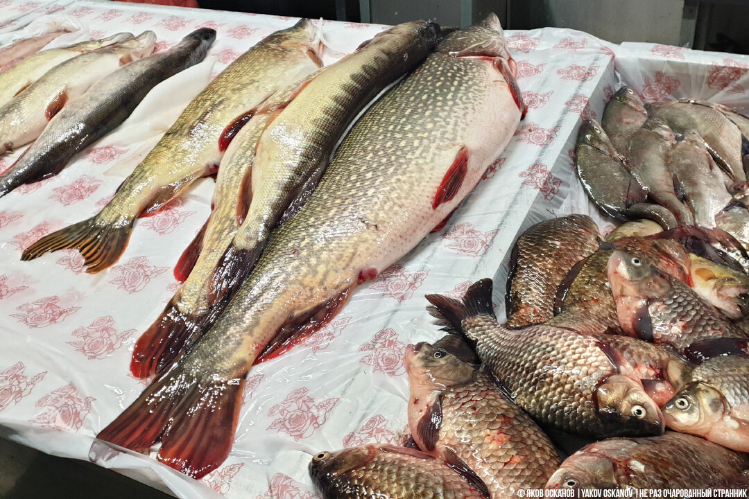 Рыбные ряды Ростовского рынка: сходил за угощением для иногородних гостей. Показываю ??