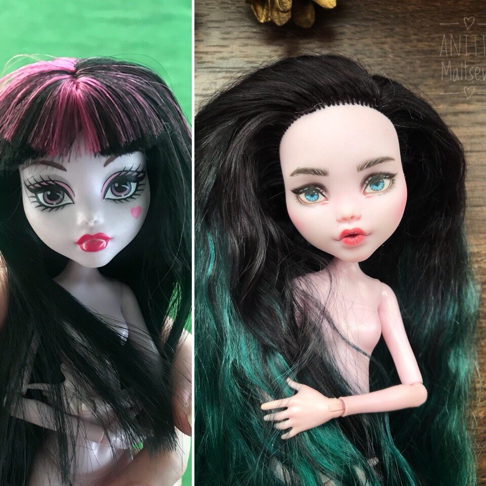 Куклы с прической до и после