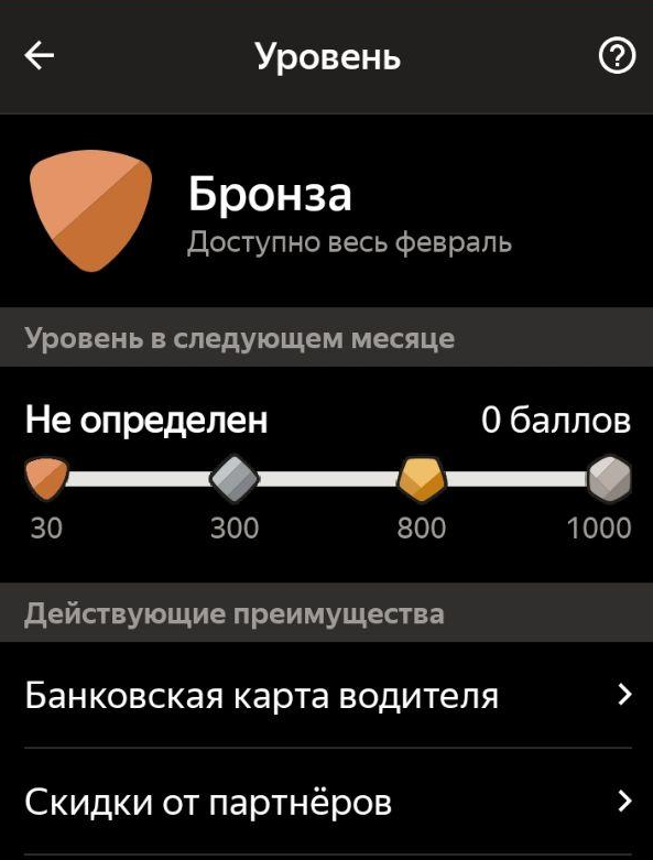 Программа лояльности для водителей Яндекс Такси