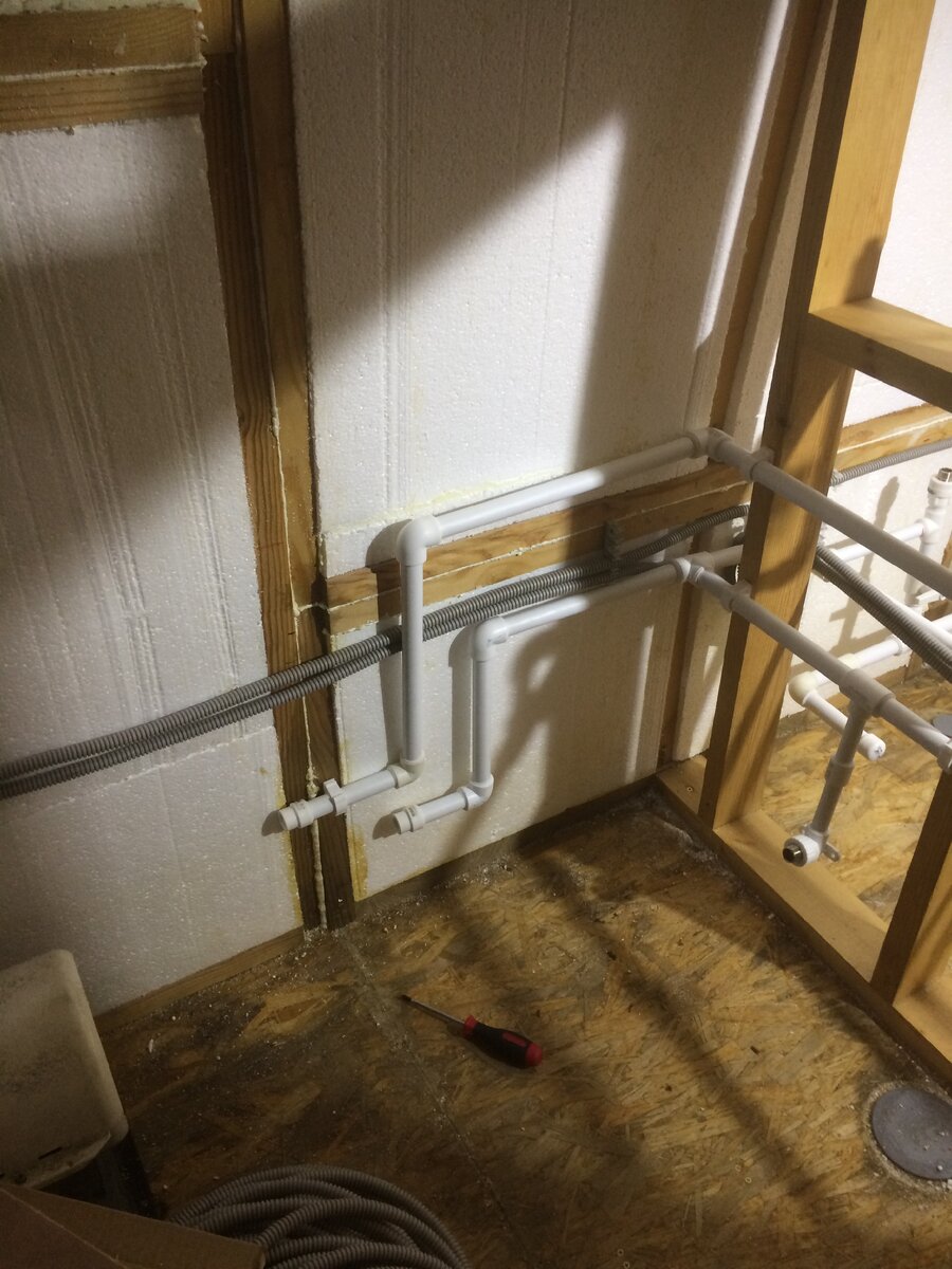 Разводка труб под воду.