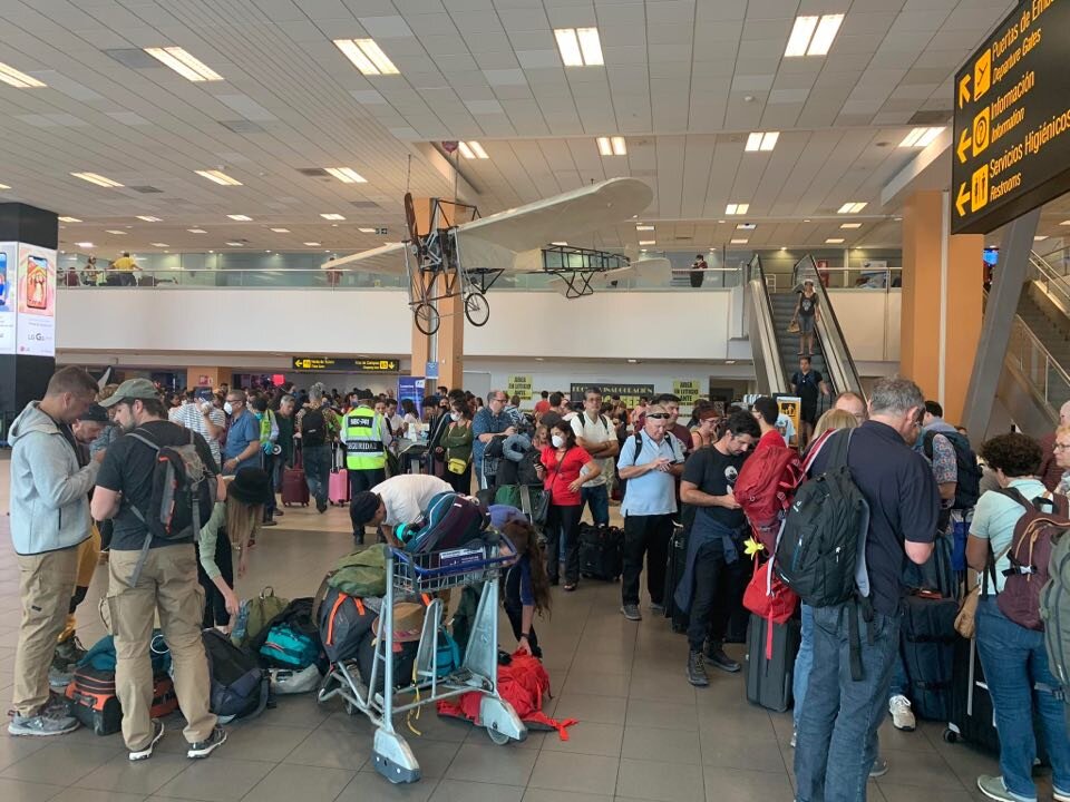 У аэрапорце ў Ліме зараз неяк так / Ганна Казлова