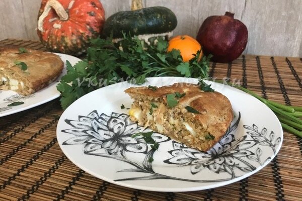 ПП рыбный пирог на кефире 