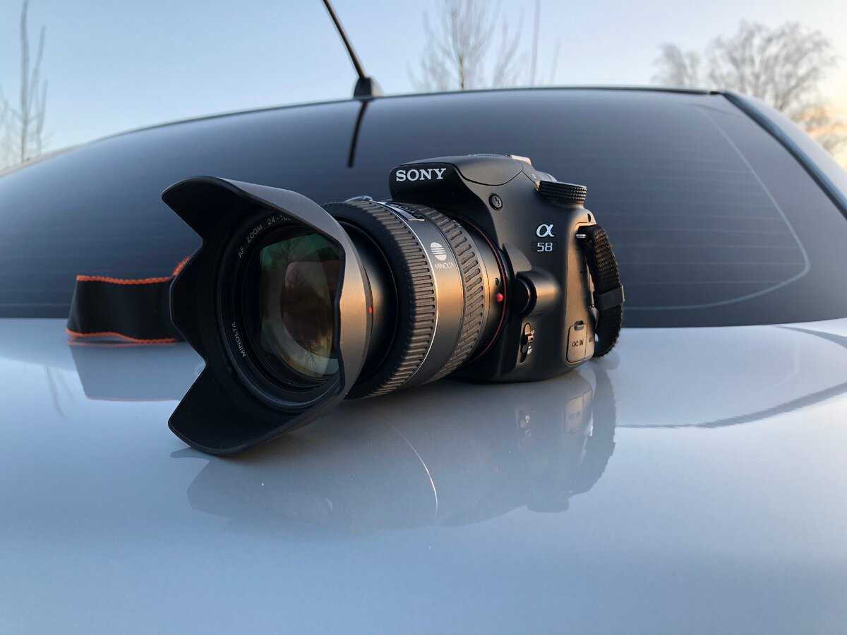 Объектив в связке с фотоаппаратом 