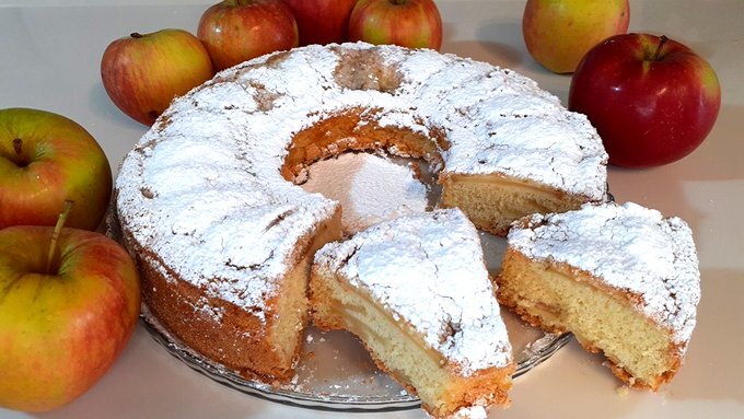 Пирог яблочный без миксера