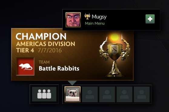 Баннер для победителей Боевого кубка Источник: Dota 2 