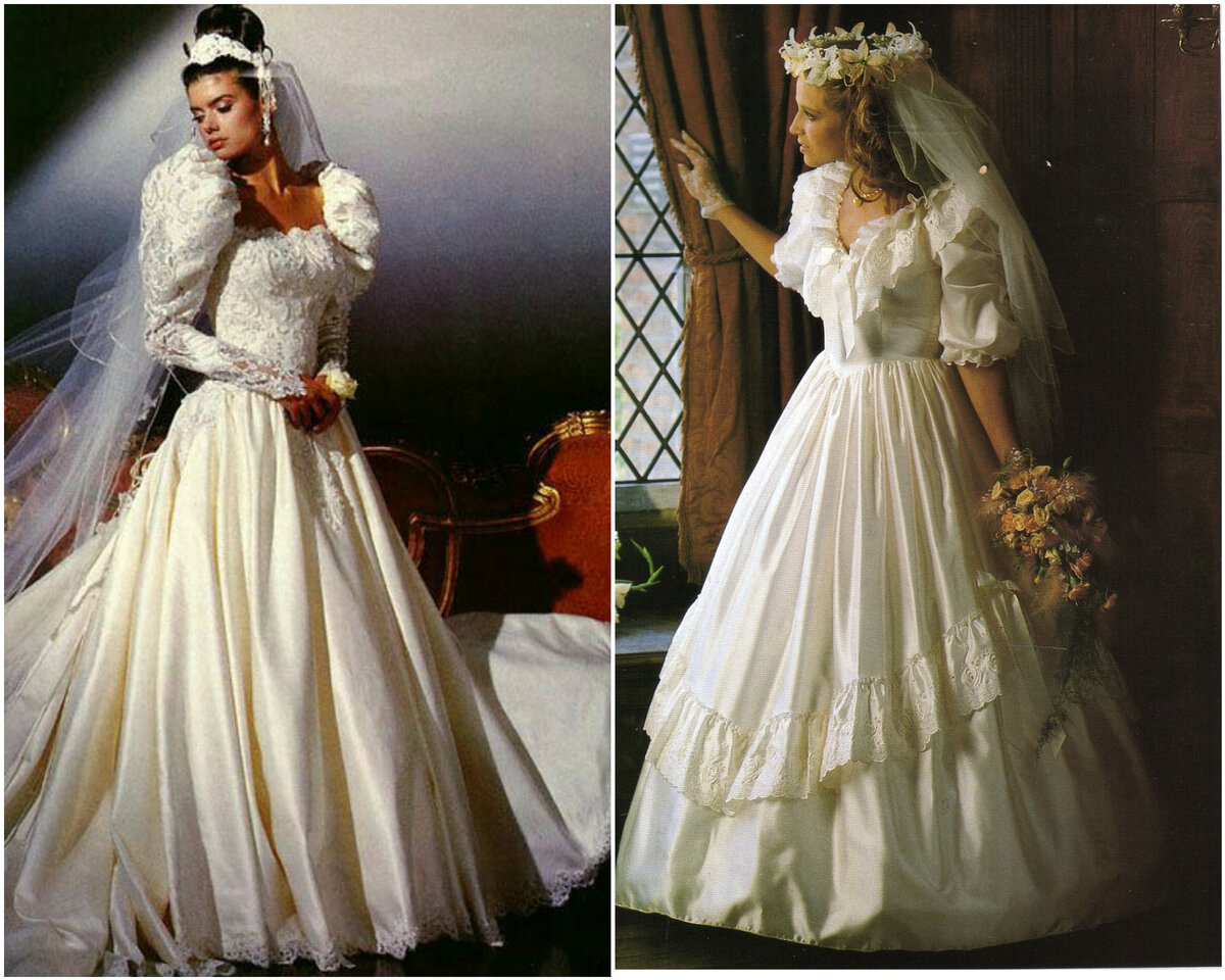 У кого какие были свадебные платья