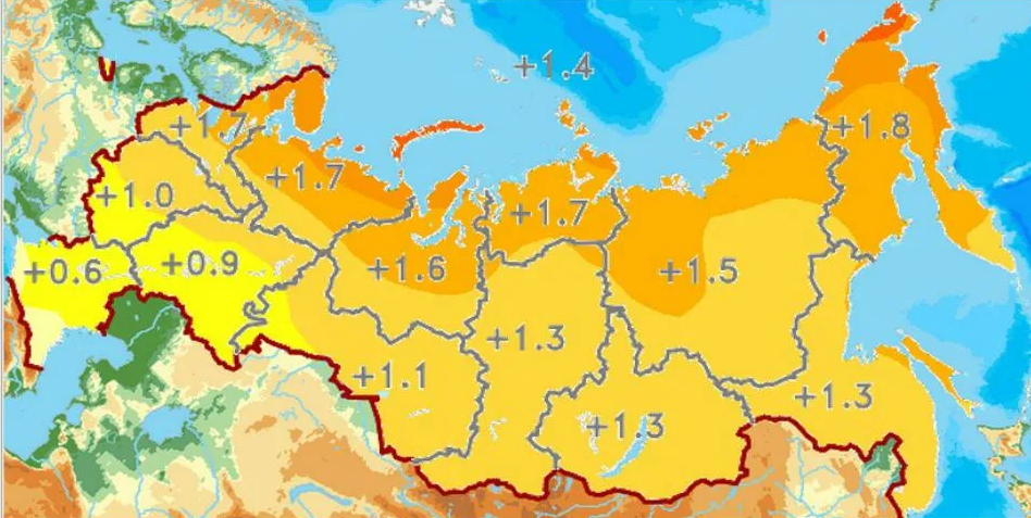 В каких городах тепло зимой. Карта потепления климата в России. Изменение климата в России. Карта изменения климата. Карта климата России