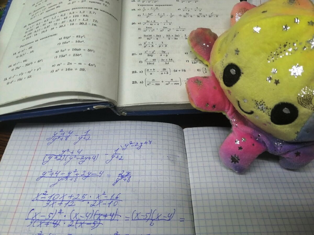 Выполненное задание и все то же настроение в виде осьминога. )) 
