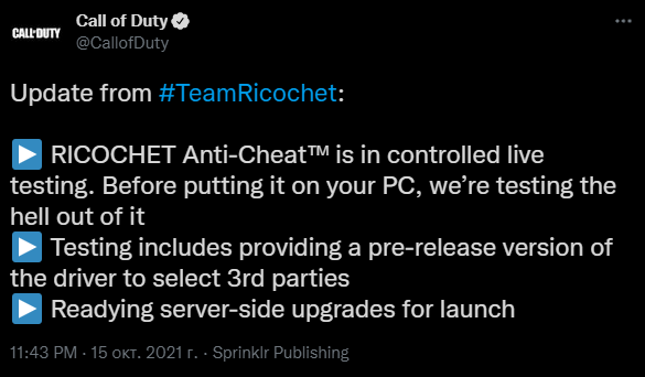 Twitter Call of Duty