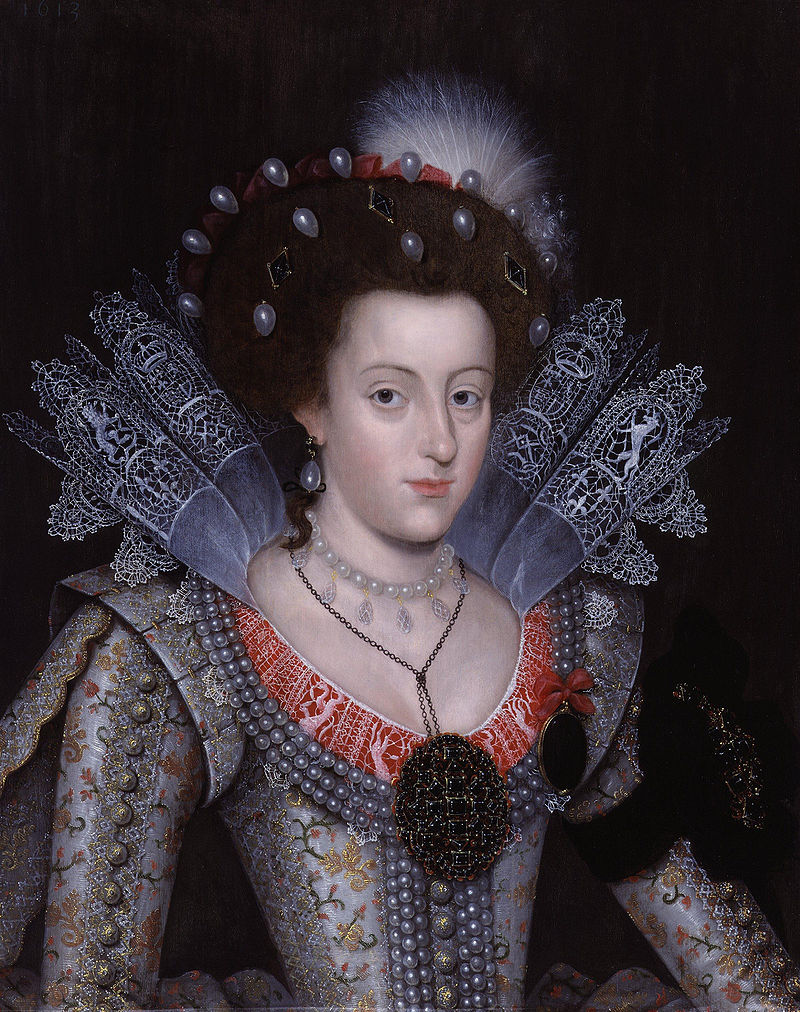 Portrait of Princess Elizabeth Stuart, later Queen of Bohemia, called the Winter Queen.