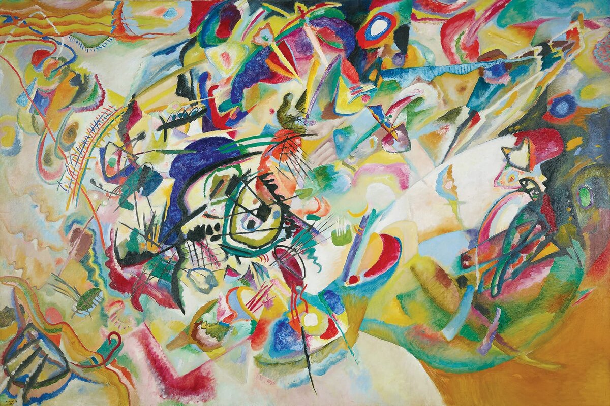 Василий Кандинский. Композиция VII, 1913 Холст, масло, 200 × 300 см
Из коллекции Государственной Третьяковской галереи