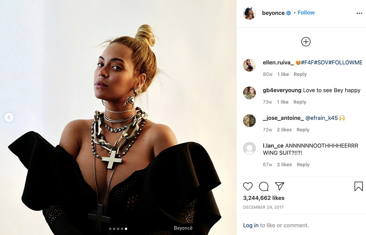 Beyonce instagram post