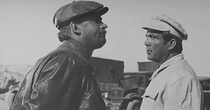 Актёры евгений Урбанский и Гриша Гай в фильме "Директор" 1965