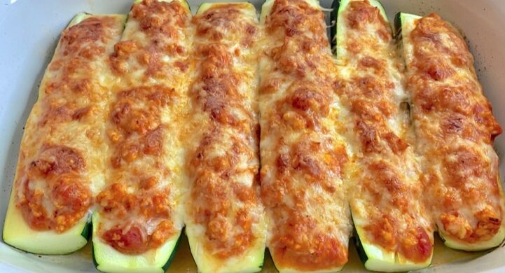 лодочки из курицы и кабачков