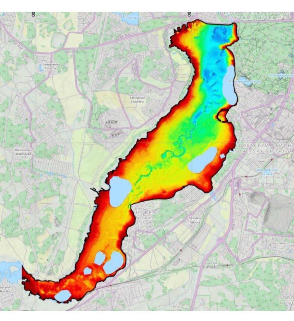 Карта шершневского водохранилища